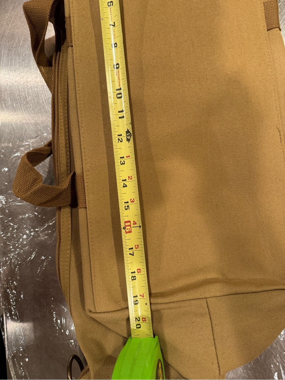 Kimes Ranch Tan Canvas Tote with Leather Logo Patch - Picture 10 of 11